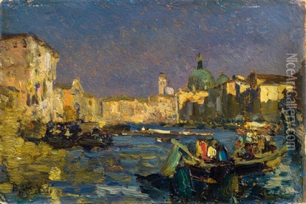 Venice Oil Painting - Beppe Ciardi