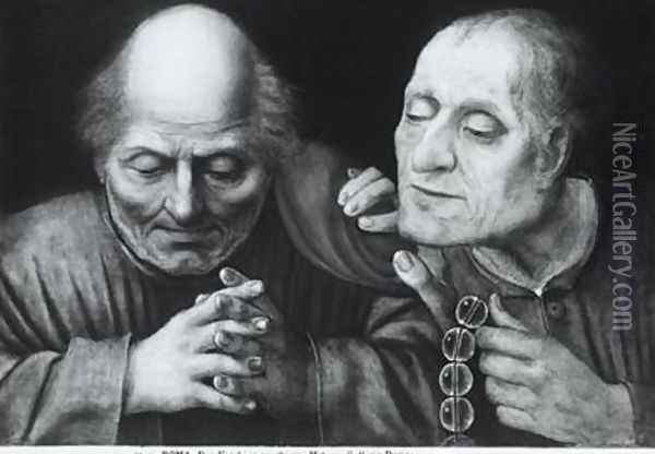 Two Monks in Prayer Oil Painting - Jan Massys