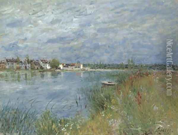 La berge à Saint-Mammes 2 Oil Painting - Alfred Sisley