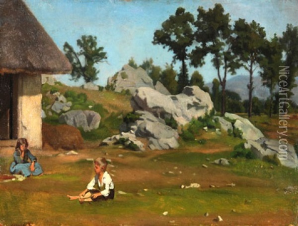 Plaine Et Rocaille - Nerniers Oil Painting - Barthelemy Menn