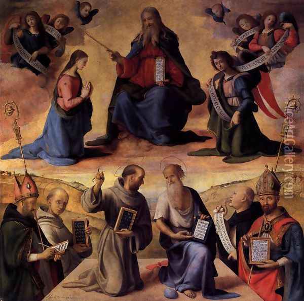 Immaculate Conception with Saints 1510s Oil Painting - Piero Di Cosimo