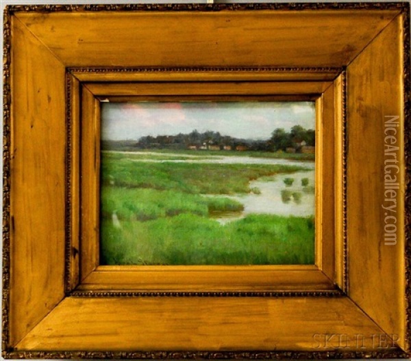 Salt Marshes Oil Painting - Anna Lee Stacey