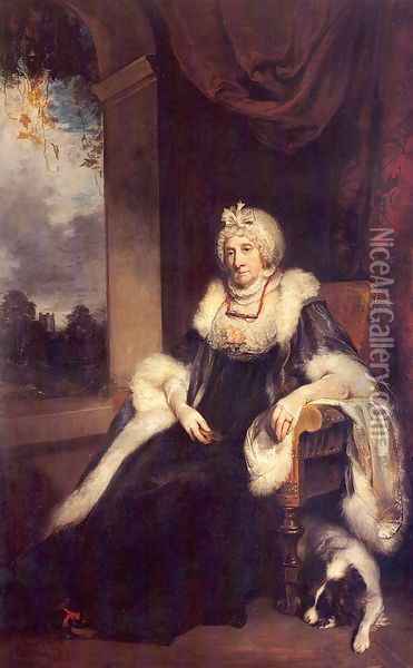 Rachel, Lady Beaumont 1808 Oil Painting - William Owen