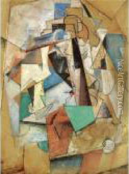 Composition Oil Painting - Georges Valmier