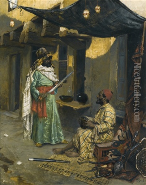 The Arms Merchant Oil Painting - Rudolf Ernst