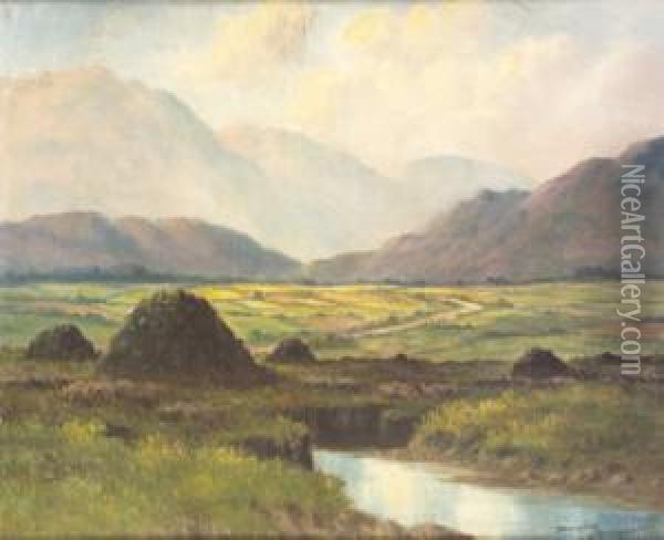 Among The Kerry Lakes Oil Painting - Douglas Alexander