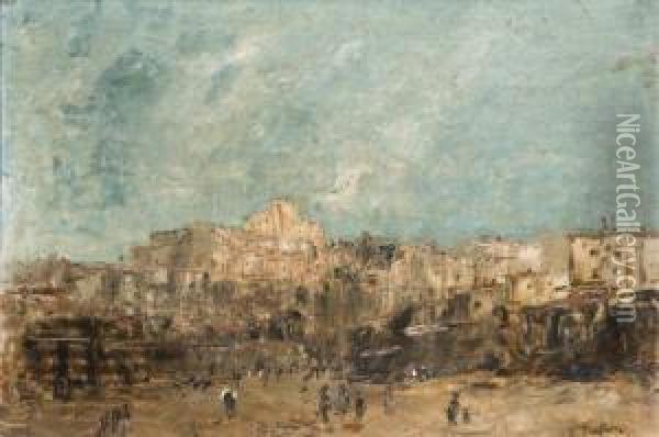 Vue De Marseille Oil Painting - Jacques-Edouard Dufeu