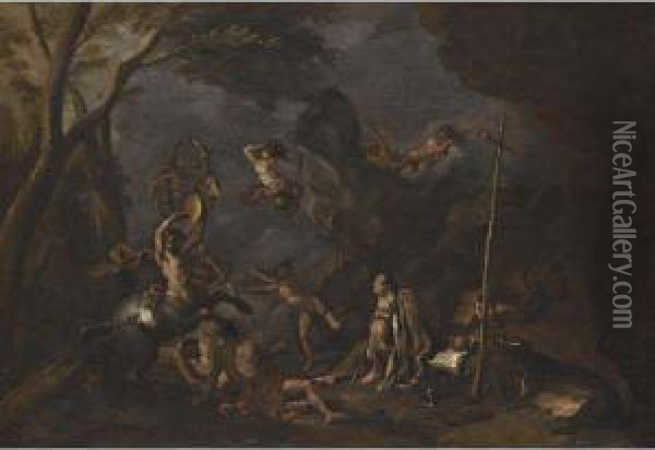 The Temptation Of Saint Anthony Oil Painting - Sebastiano Ricci