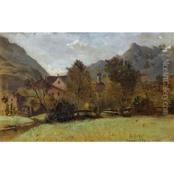 Brunnen Oil Painting - Alfred-Paul-Emile-Etienne Dumont