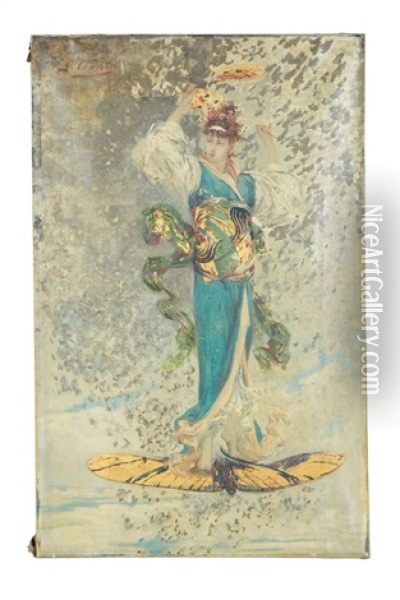La Danse Du Papillon Oil Painting - Georges Jules Victor Clairin