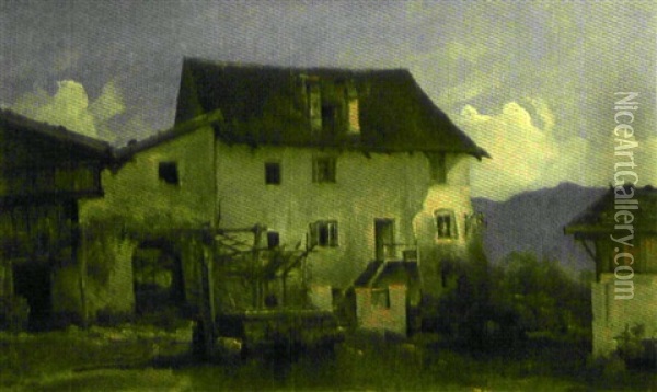 Merano Dans Le Sud Du Tyrol Oil Painting - Vilhelm Peter Carl Petersen