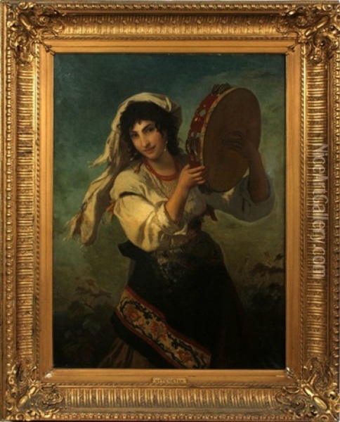 Romany Girl Oil Painting - Otto Meyer