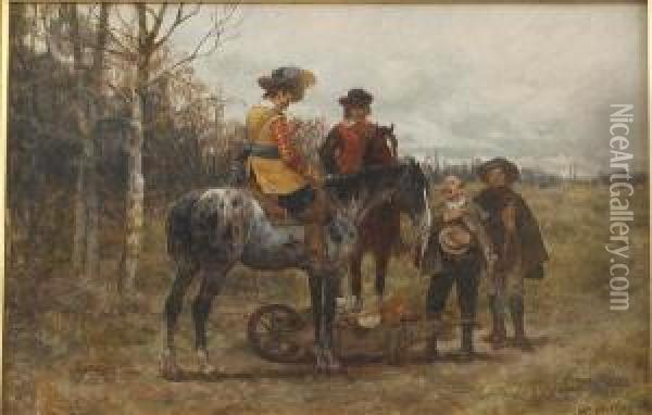 Travellers Oil Painting - Heinrich Breling