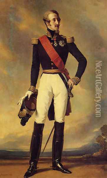 Louis Charles Philippe Raphael D'Orleans, Duc de Nemours Oil Painting - Franz Xavier Winterhalter