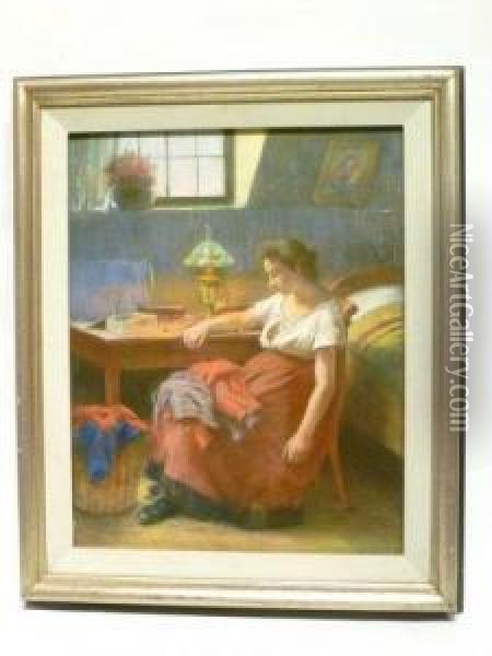 Femme 
Assise Oil Painting - Gerard Muller