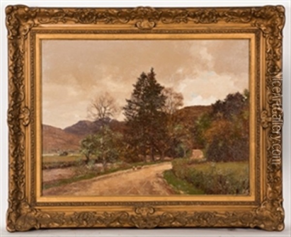 The Long, Winding Road In Argyll Oil Painting - George Houston