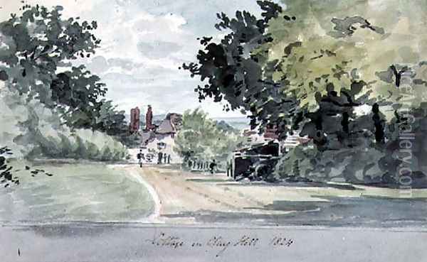 Cottage on Clay Hill, Enfield Oil Painting - T. Clark