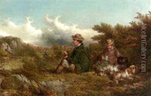 Gillies With Their Dogs Oil Painting - Paul Jones