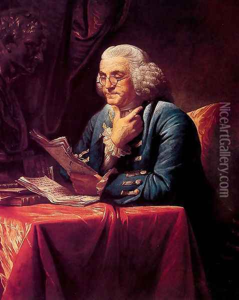Portrait of Benjamin Franklin Oil Painting - David Martin