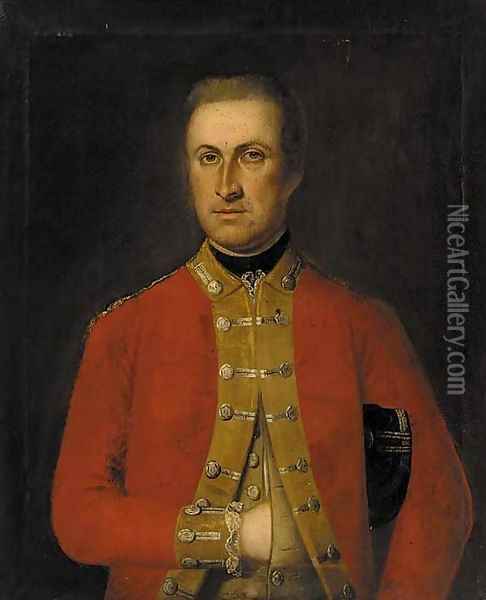 Portrait of an officer, bust-length, in dress uniform Oil Painting - Irish School