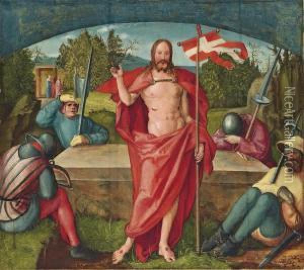 The Resurrection Oil Painting - Hans Leo. Schauffelin