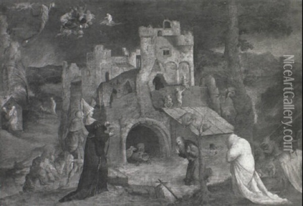 The Temptation Of St. Anthony Oil Painting - Jan Wellens de Cock
