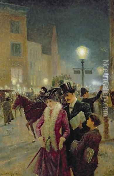 Edwardian London 1901 Oil Painting - Eugene Joseph McSwiney
