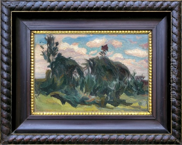 Hedge Oil Painting - Aleksy Nowakiwski