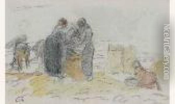 La Recolte En Bretagne Oil Painting - Camille Pissarro