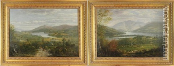 Pair Of Landscapes Oil Painting - Richard Hume Lancaster