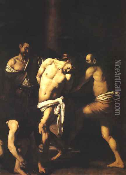 Flagellation of Christ Oil Painting - Caravaggio