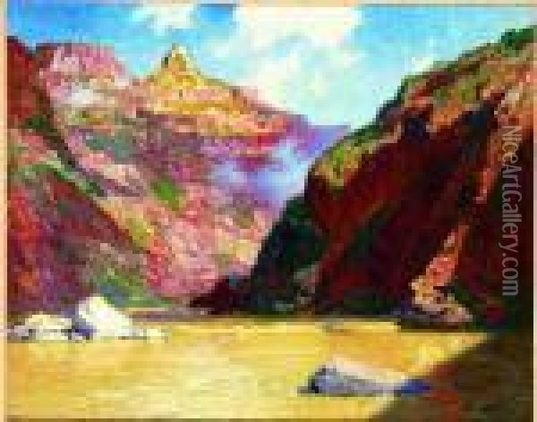 Down In The Grand Canyon Oil Painting - Edward Henry Potthast