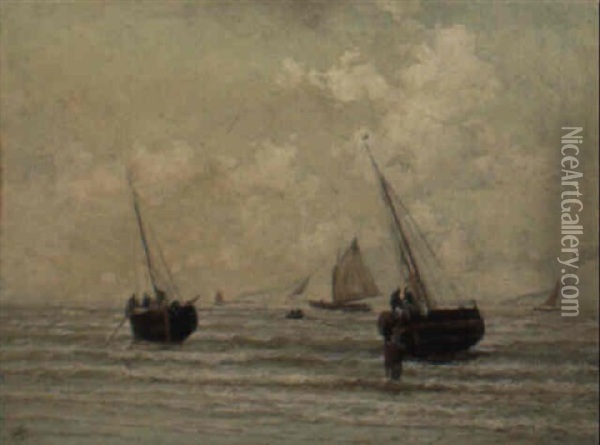 Marine Oil Painting - Maurice Francois Auguste Courant
