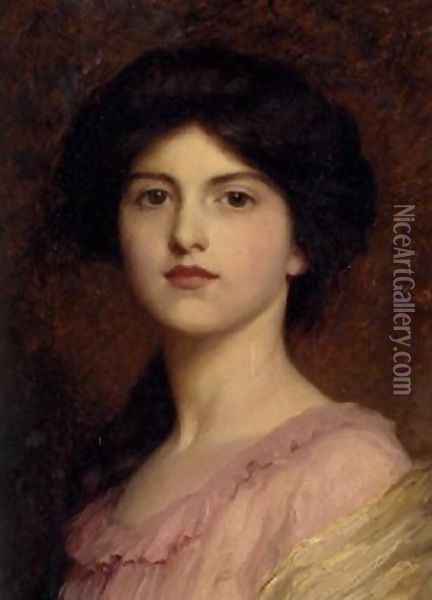 Camille, Daughter of Sutton Palmer, Esq Oil Painting - Sir Thomas Francis Dicksee