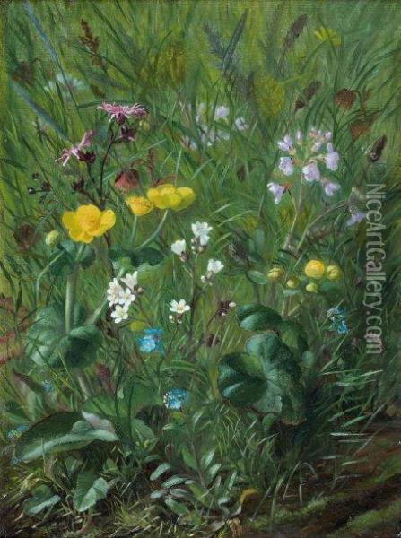 Fleurs Oil Painting - Alfrida V. Ludovica Baadsgaard