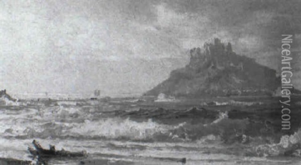 St. Michael's Mount, Cornwall Oil Painting - William Trost Richards