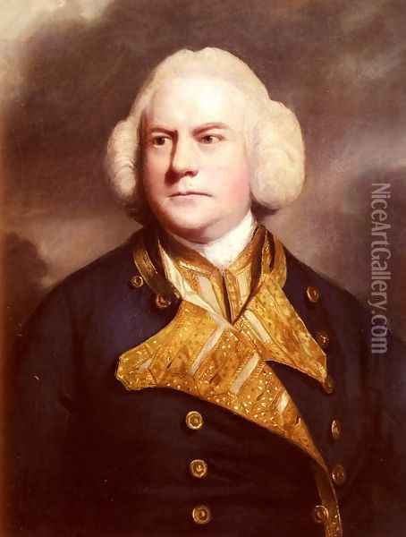 Portrait Of Admiral Thomas Cotes (1712 1767) Oil Painting - Sir Joshua Reynolds