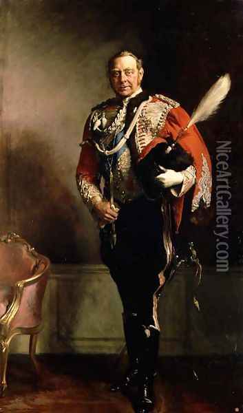 Portrait of Hugh Cecil Lowther, 5th Earl of Lonsdale, 1916 Oil Painting - Charles Haslewood Shannon