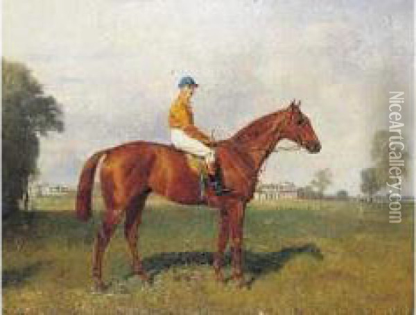 Vainqueur Des Prix Daru, Lupin, Du Jockey Club... Oil Painting - Emil Adam