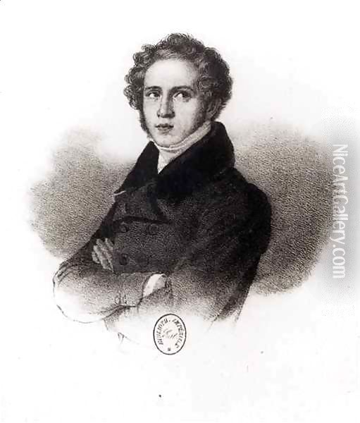 Portrait of Vincenzo Bellini (1801-35) Oil Painting - Carlo Arienti