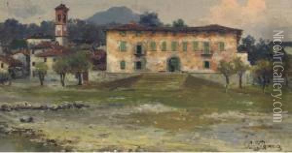 The Villa At Cerro Oil Painting - Silvio Poma
