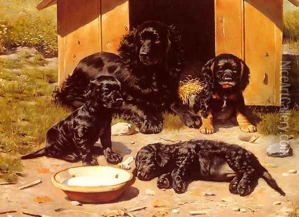 The Tired Family Oil Painting - Vilhelm Eyvind Tilly