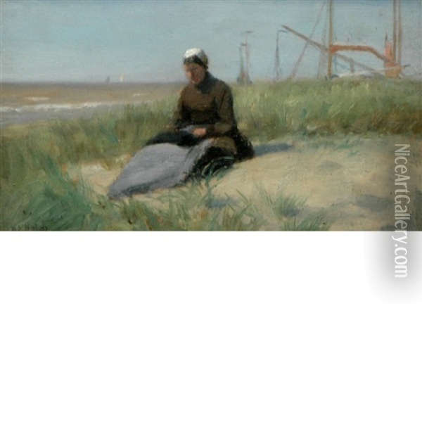 Peasant Woman Resting Oil Painting - William Edward Norton