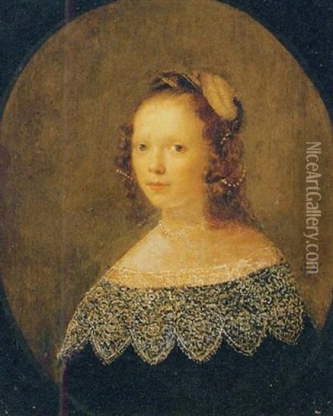 Portrait Of A Young Lady Oil Painting - Pieter Cornelisz van Slingeland