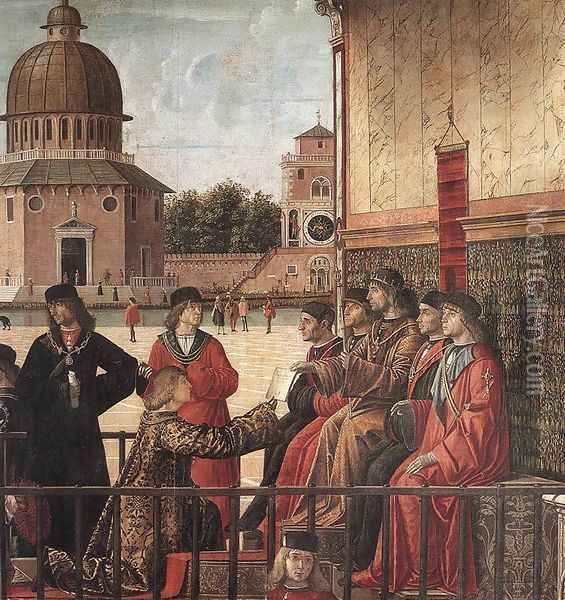 Arrival of the English Ambassadors [detail: 2] Oil Painting - Vittore Carpaccio