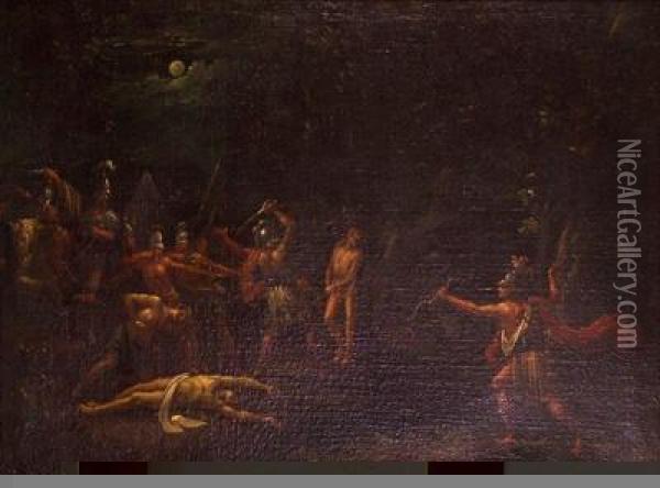 Il Sacrificio Di Listra E Il Martirio Dei Santi Sebastiano, Marco E
Marcellino Oil Painting - Giovanni Andrea Donducci (see MASTELLETTA)