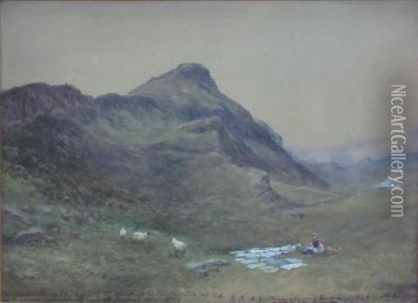 The Pentland Hills Oil Painting - Samuel Bough