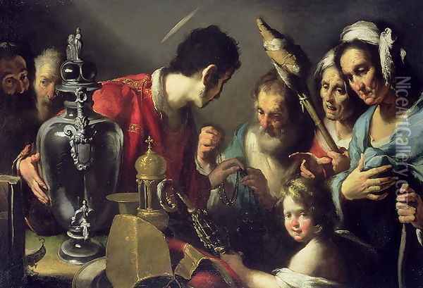 The Charity of St. Lawrence Oil Painting - Bernardo Strozzi