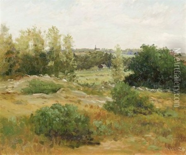Maine Landscape Oil Painting - John T. Wood