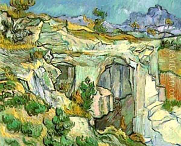 Entrance To A Quarry Near Saint Remy 1889 Oil Painting - Vincent Van Gogh